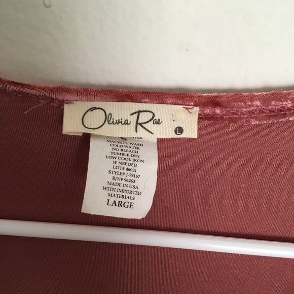 Olivia Rae Pink Crushed Velvet Velour Kimono Wrap Cover Up Sz L - Picture 2 of 6